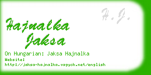 hajnalka jaksa business card